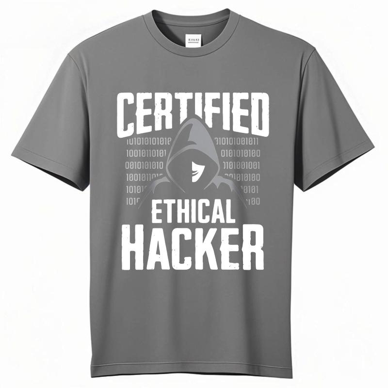 2026 New Style Certified Ethical Hacker Unisexs TShirt HighQuality Fashion Print Round Neck Unisexs and Womens Matching TShirt