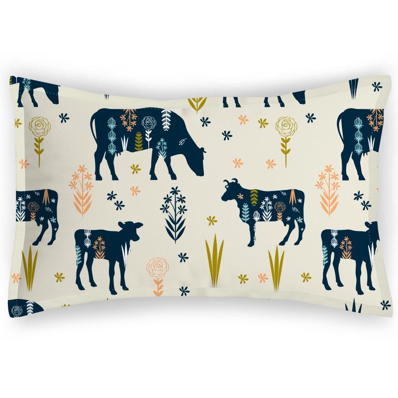 Мистер. Сумка в китайском стиле Наволочка-подушка с коровьим принтом Детская мультяшная наволочка Наволочка с цифровой печатью