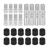 Three Size Tire Stem Extensions with Covers, Screw-On Metal Stem Adapter Set for Direct Stem Access in Tire Inflation and Pressure Checks