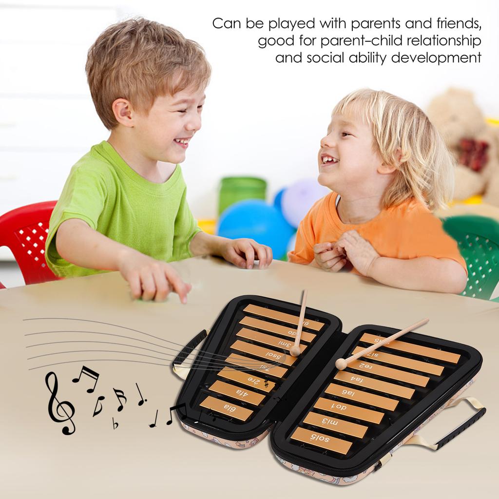 16-клавишный глокеншпиль, 16-нотный алюминиевый пластинчатый ксилофон, музыкальная перкуссия для раннего образования
