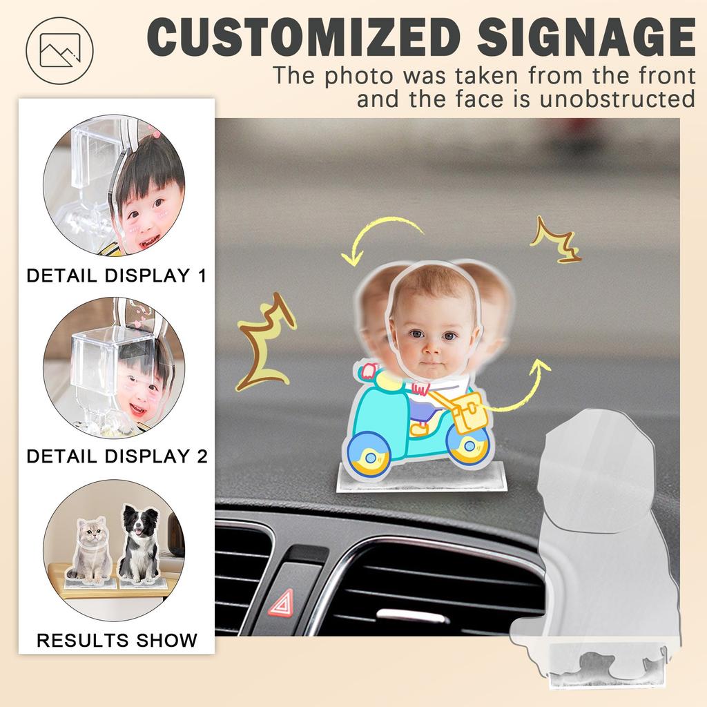 Personalized Creative Shaking Head Stand Customized Car Ornaments Diy Pet Car Ornaments