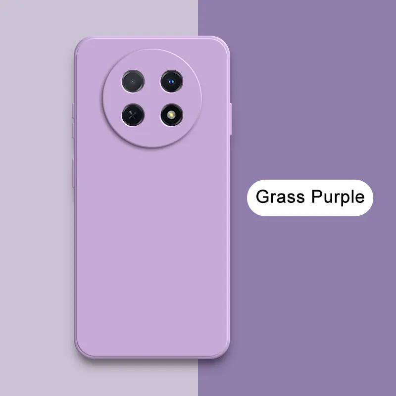 Square Liquid Silicone Back Case for Huawei Nova Y91 Global Mobile Phone Cover NovaY91 Camera Protective Shockproof Bag