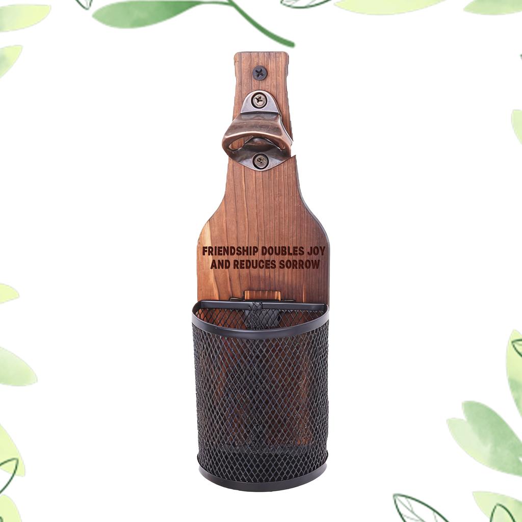 Personalized Custom Wooden Fun Basketball Hoop Beer Bottle Opener