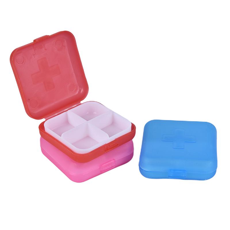 4 слота таблетница портативный футляр для таблеток дорожный дозатор контейнер для хранения лекарств