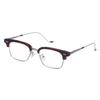 LOOKING4U Neo Retro 52010 Half Frame Horn-Rimmed Glasses Brown
