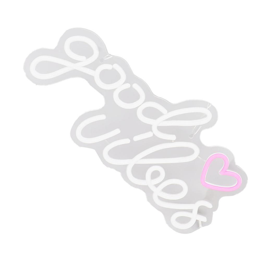 Neon Sign Good Vibes LED Light Acrylic USB Powered Wall Hang Neon Wall Decor for Bar Party Wedding