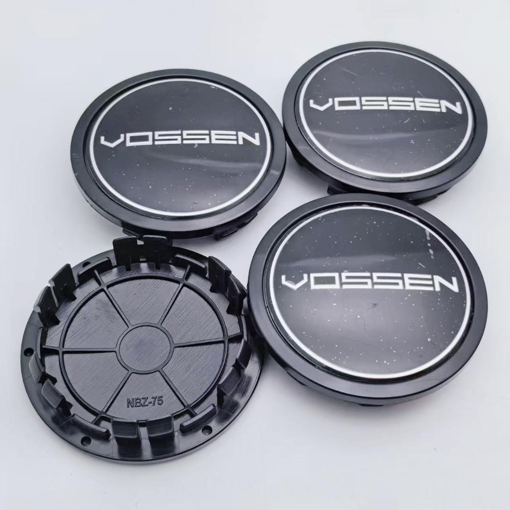 4pcs 75MM Clips 65MM Vossen Logo Emblem Badge Car Wheel Center Caps Wheels Hub Dust Cap Rim Hubcaps Dust Cover Car Accessories
