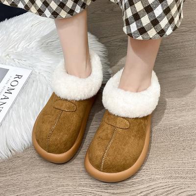 Женская модная легкая обувь на мягкой подошве, увеличивающая рост, зимняя теплая обувь из меха, надеваемая одним движением, зимние сапоги на бархатной подкладке, нескользящие, повседневные, спортивные, хлопковые сапоги