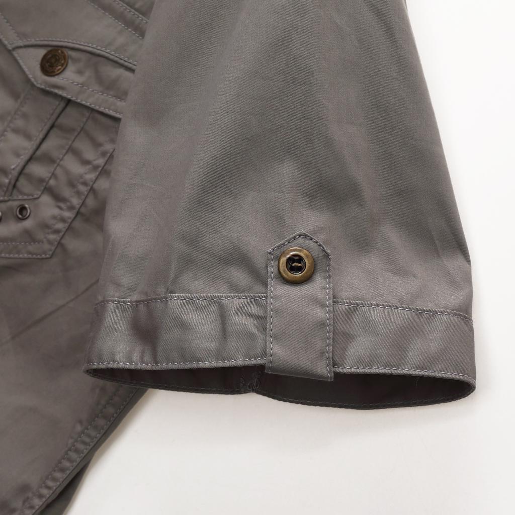 Fredd Marshall 2021 Mens Cargo Shirt Men Casual Shirt Solid Short Sleeve Shirts Multi Pocket Work Shirt Plus Size 100% Polyester Hiking Shirt