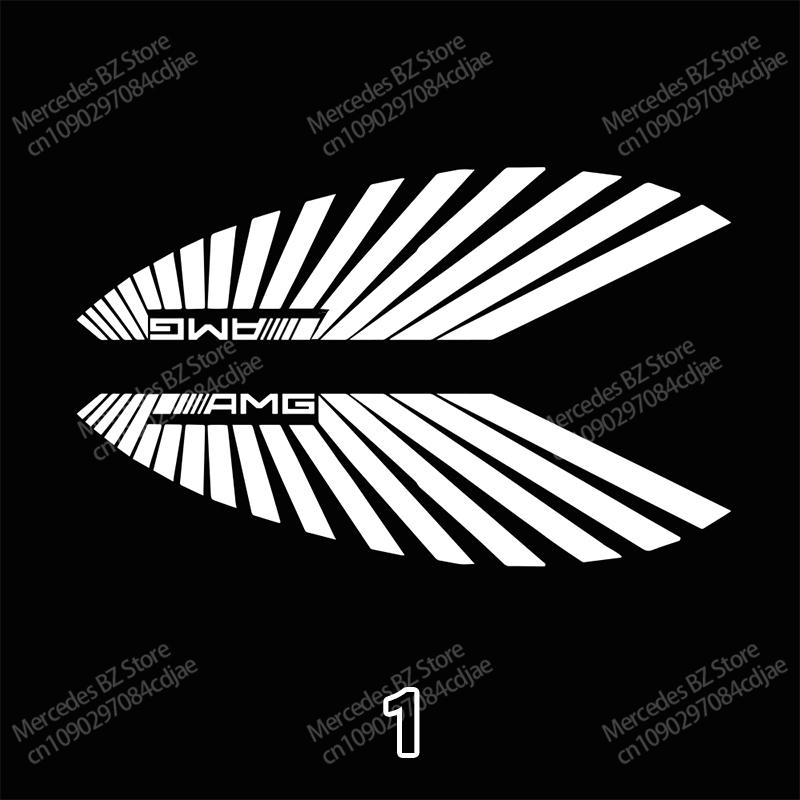 2 шт. Светодиодная пленка для зеркала заднего вида автомобиля, проектор света 'Тень призрака' для Mercedes Benz W222 W223 W205 W213 C-класса E-класса GLC W253 AMG