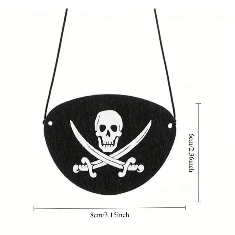 Pirate Hat Headband with Eye Patch - Perfect for Halloween, Parties, and Masquerades.
