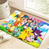 Pokemon Starters Evolution Print Non-slip Doormat, Soft Absorbent Floor Mat for Home Entrance Living Room Bedroom Decor Rug