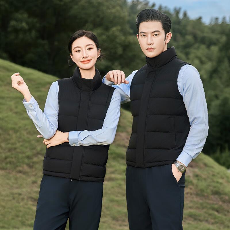 Telooman Unisex Black Duck Down Vest