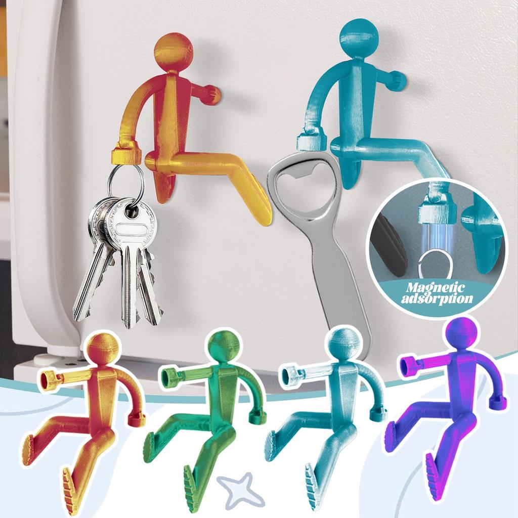 3D Printed Magnetic Key Holder Man Ornaments Decorative For Home Key