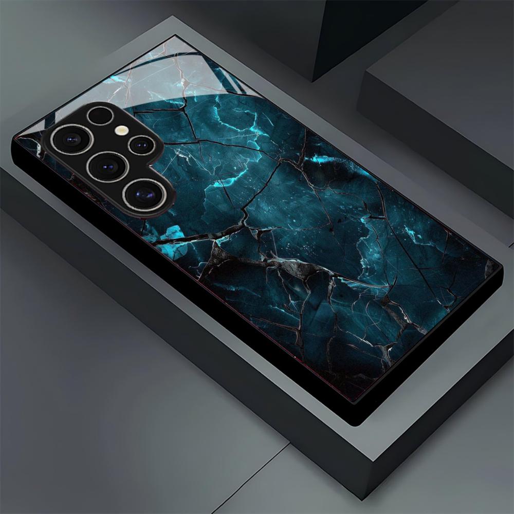 Крутой узор Стеклянный чехол для телефона Для Samsung Galaxy S26 S25 S24 S22 S23 Ultra S21 S20 Plus 5G Матовый Нескользящий Полное покрытие