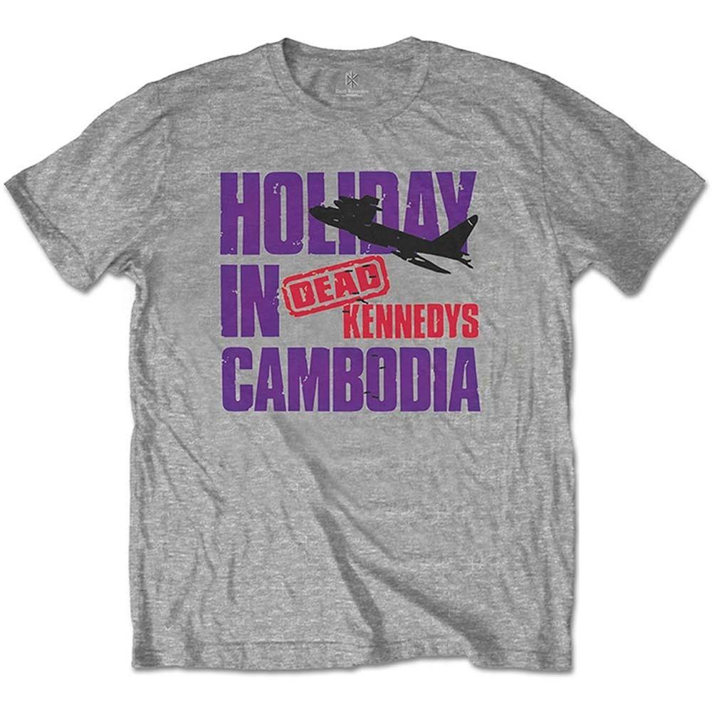 Dead Kennedys Holiday Plane Slim Fit T-shirt Large Grey Unisex T-Shirt