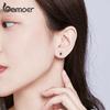BAMOER Authentic 925 Sterling Silver Slice Unique Stud Earrings For Women