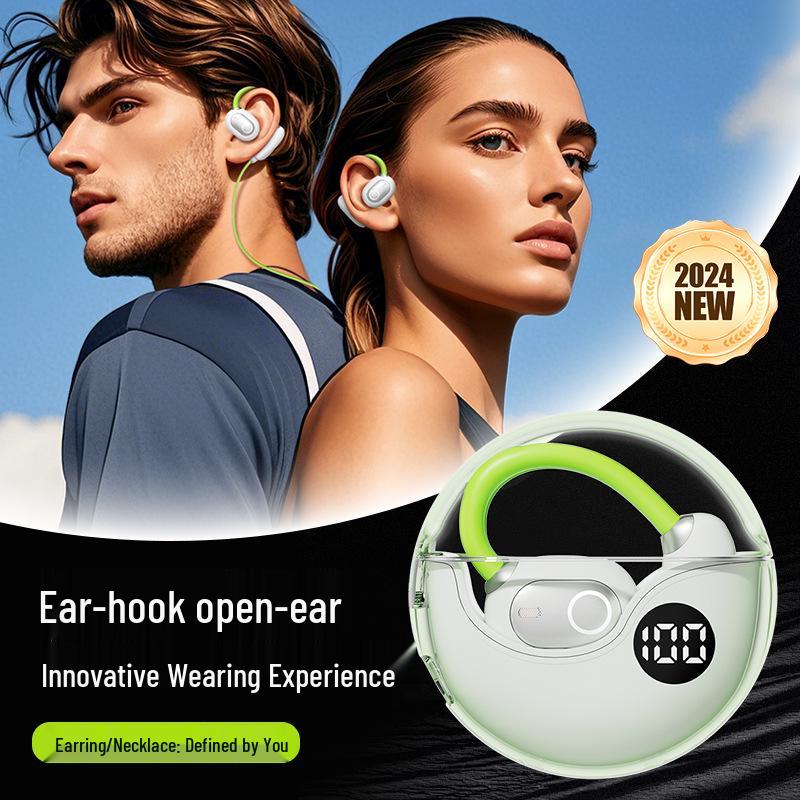 M80 True Wireless Bluetooth-наушники - Сверхдолгая работа от аккумулятора, Шумоподавление, Спортивный дизайн с ушным крючком