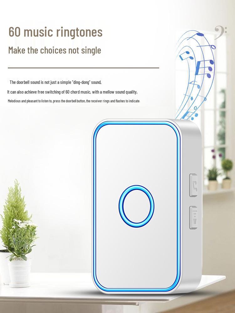 Wireless Home Doorbell with Remote Control, Ultra-Long Range, Waterproof Chime, 4-in-1 Design, Ideal for Elderly Use
