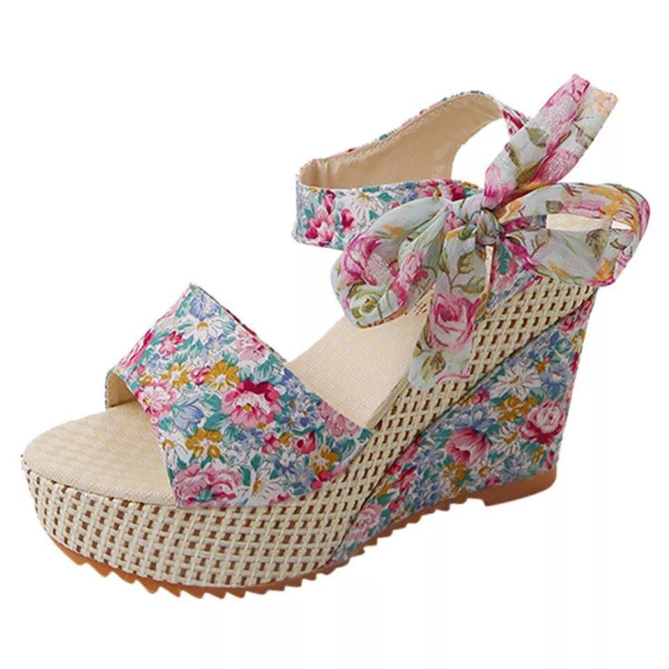 2024women Sandals Lace Leisure Women Wedges Heeled Women Sandals Summer Sandals Party Platform High Heels Shoes Woman