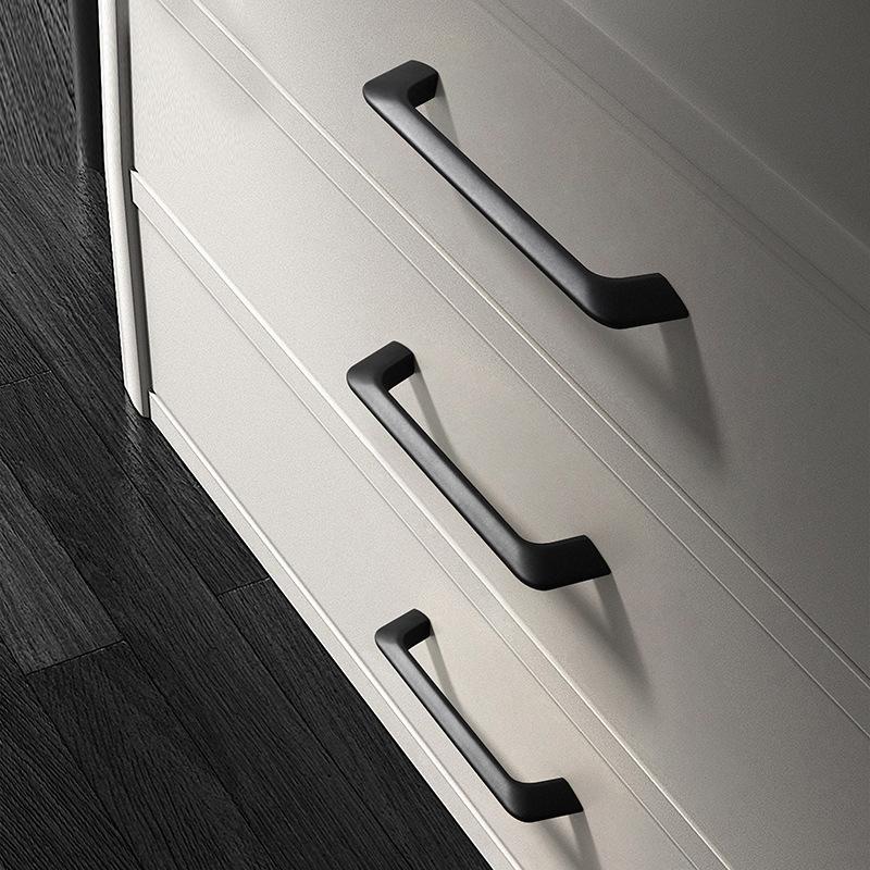 WV Kitchen Cabinet Storage Handles Modern Cupboard Gold Brass Cabinet Door Handles Gray Drawer Knobs Kitchen Furniture Hardware