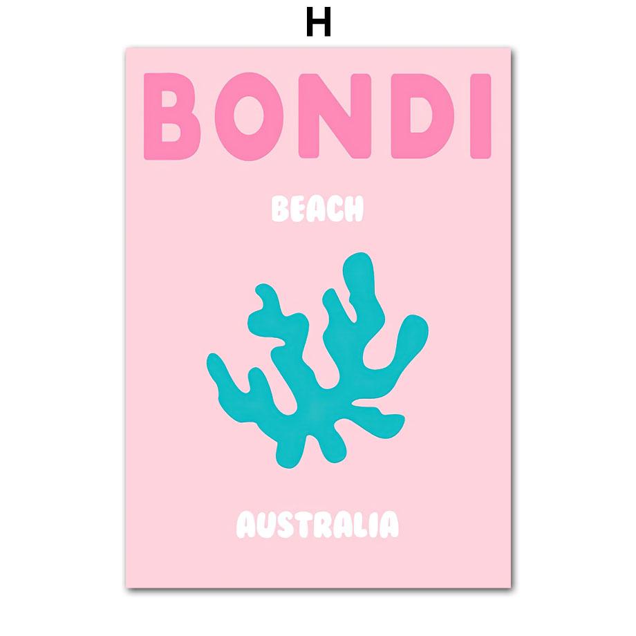 Знаменитый Город Путешествий Майами Бонди Пальмы Капри Настенное Искусство Холст Живопись Абстрактные Постеры Принты Картины Для Гостиной Домашний Декор