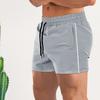 Men Sport Fitness Shorts Elastic Drawstring Zipper Pockets Loose Running Shorts Waist Fit Quick-Drying Short Pants Streetwear