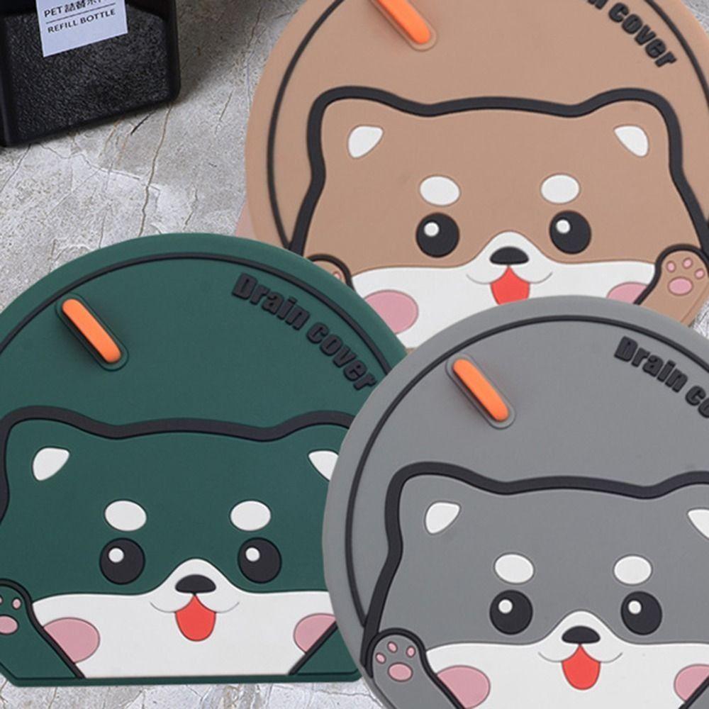 Anti-insect Deodorant Cover Cartoon Cat Floor Drain Pad for Bathroom&Kitchen