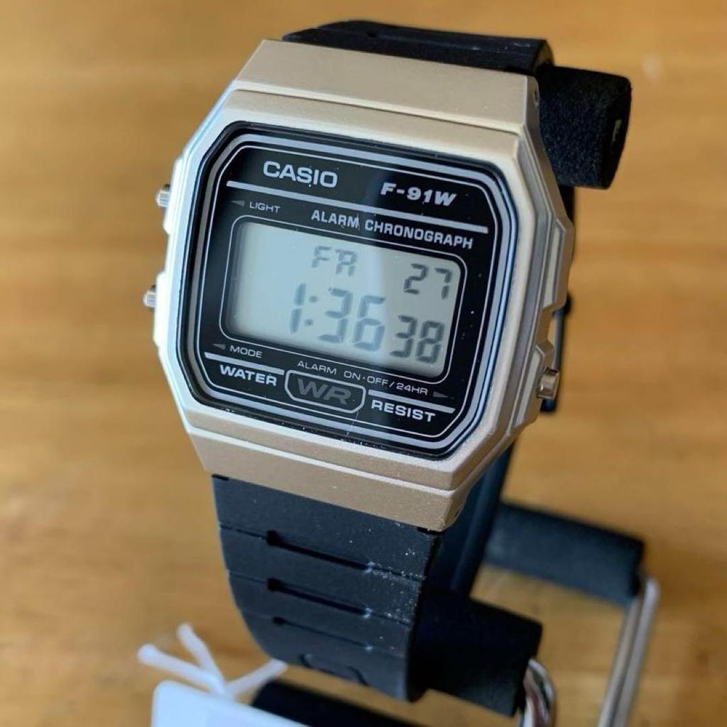 Универсальные кварцевые часы CASIO Черные [, Коробка] F-91WM-7A