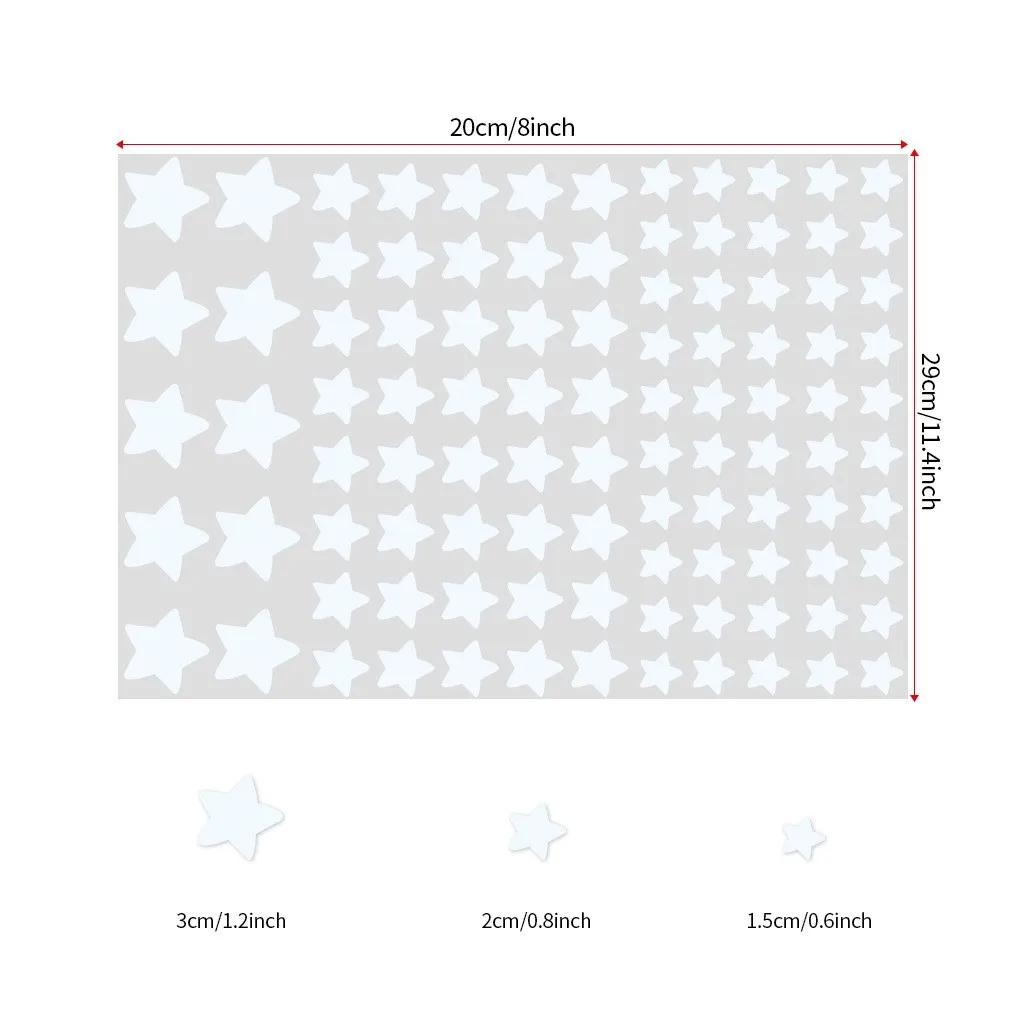 100 шт. светящиеся настенные наклейки светящиеся в темноте наклейки со звездами для детей детские комнаты красочные флуоресцентные наклейки домашний декор