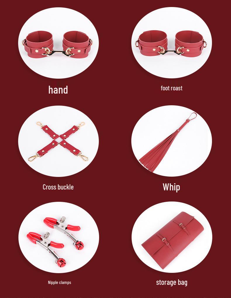 Интимный набор BDSM из 10 предметов: Кляп-шар, Плеть, Наручники, Наручники на ноги и Маска для глаз