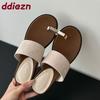 Мода Мода Металл Женские Балетки Тапочки Сандалии Круглый Носок Женские Летние Пляжные Балетки Шлепанцы Тапочки Обувь Для Женщин Шлепанцы