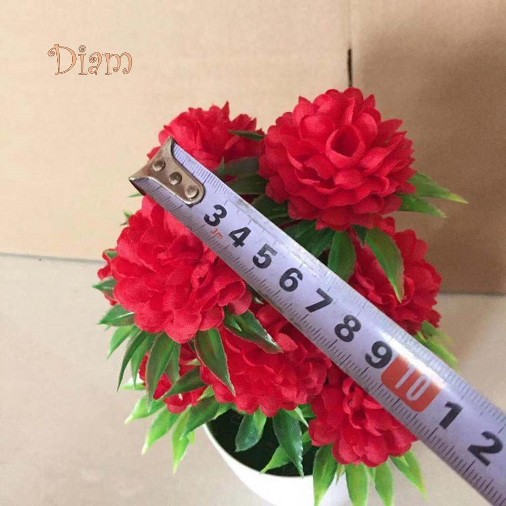 Яркое искусственное растение бонсай из хризантемы в белом горшке для домашнего декора