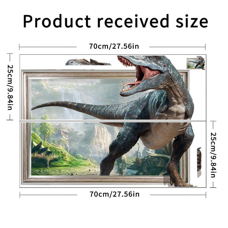 3D наклейки на стену с динозаврами, украшение для дома, плакат с животными, наклейки для детской комнаты