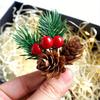 10Pcs Christmas Decoration Artificial Pine Branches Fake Plant Flower Christmas Pine Nuts Cone Decoration