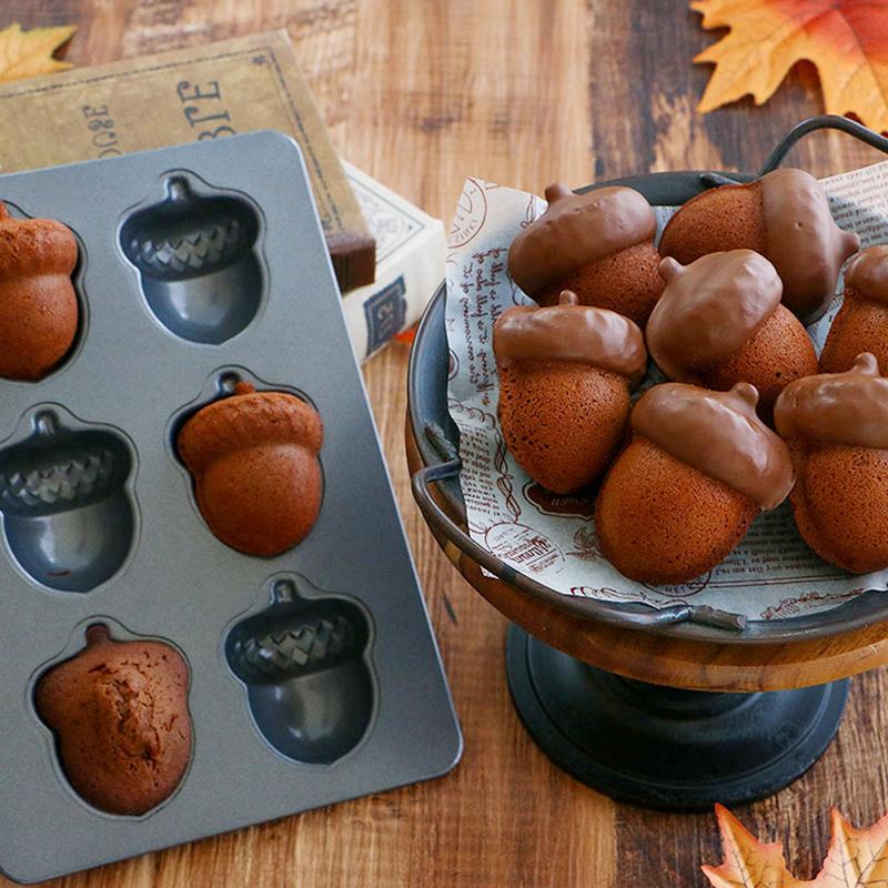 Форма для мадленов на 6 ячеек, антипригарная, из углеродистой стали, секрет профессионального пекаря, сверхпрочная форма для выпечки блинов, маффинов, печенья