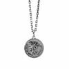 Wrapped Legacy Coin Necklace 925 Silver with Custom Pouch Brand [Lion Heart] Men's