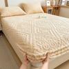 Зимние теплые простыни из бархата, плюшевый чехол для матраса, пушистый молочный бархатный чехол для кровати, пылезащитный нескользящий чехол для матраса