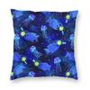 Anglerfish Bioluminescence Square Pillowcase Polyester Linen Velvet Pattern Zip Decorative Pillow Case Home Cushion Case