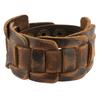 Retro Weave Faux Leather Wristband Snaps Fastener Bracelet Men's Jewelry Gift