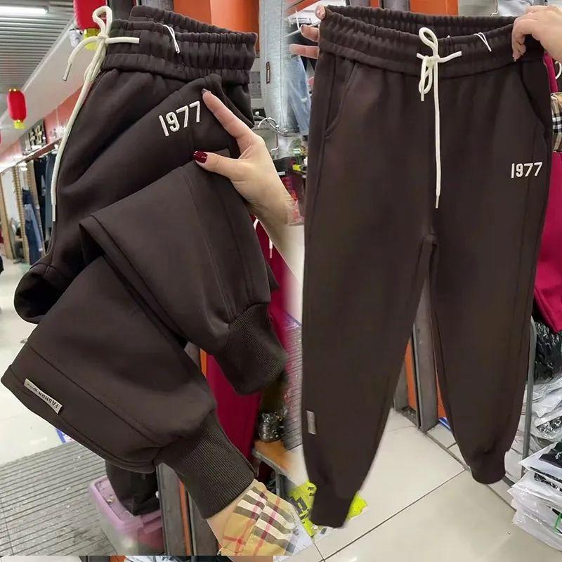 Autumn and Winter Plus Velvet Thickened Women's Pants, Sweatpants, Trendy Fashion Sports Harem Pants