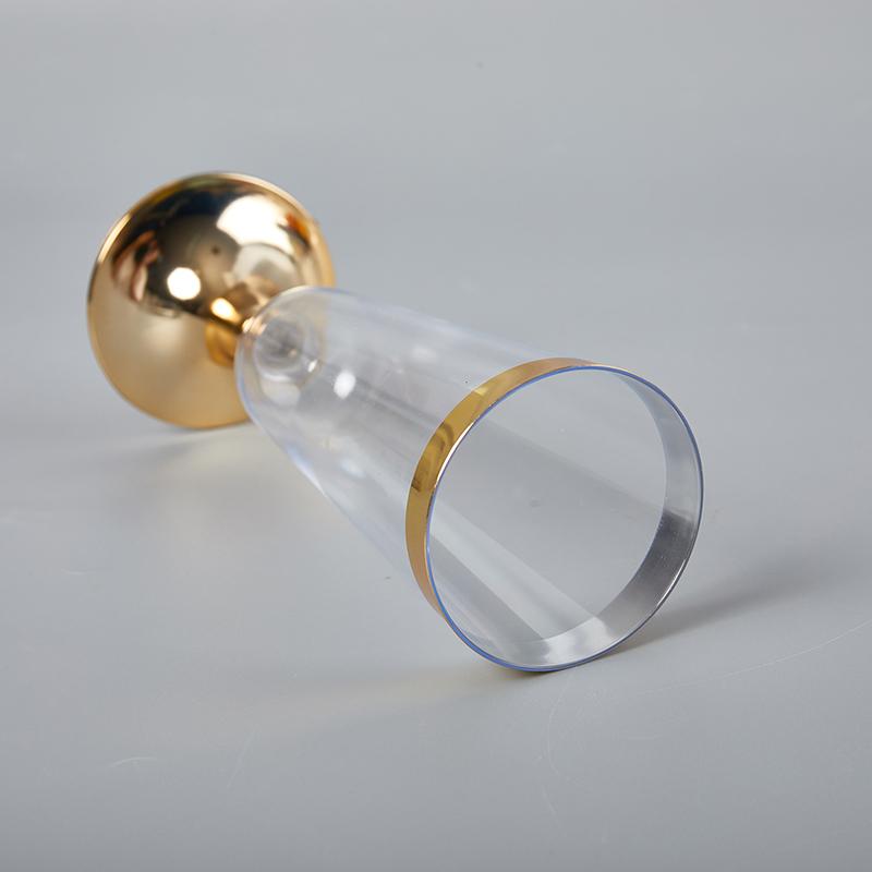 10 шт. Пластиковые фужеры для шампанского, одноразовые прозрачные пластиковые бокалы для шампанского для вечеринок, блестящие прозрачные пластиковые стаканчики для красного вина