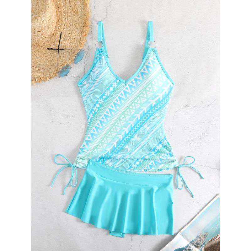 Женский комплект бикини с цветочным принтом, сексуальный купальник, купальник с эффектом пуш-ап, двухсекционный купальник, топ с принтом, купальники