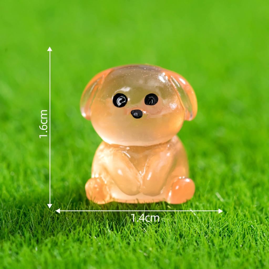 Micro-landscape Cute Glow-in-the-dark Dog Duckling Animal Decoration Diy Phone Case Refrigerator Sticker Accessories Desktop Decoration