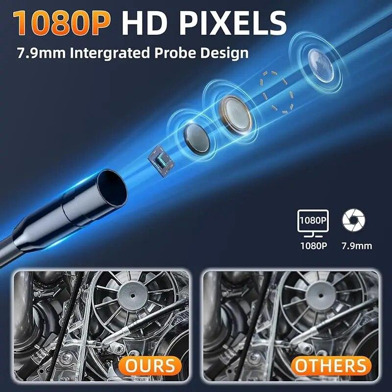 Industrial Endoscope Inspection Camera 4.3" IPS HD 1080P Single Dual Lens Borescope Sewer Camera IP67 Waterproof Snake Camera