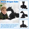 Забавный черный плюшевый детёныш валлийского дракона, милая кукла, удобная подушка для сна, подарок на день рождения