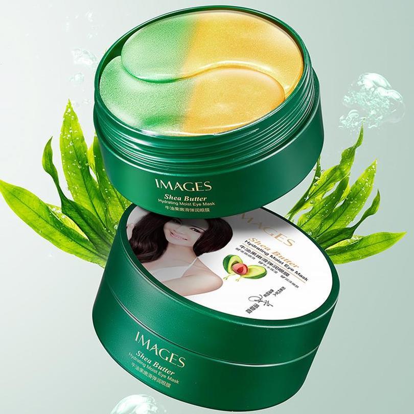 Images Beauty Avocado Нежная и эластичная маска для глаз, увлажняющая и укрепляющая мешки под глазами, чтобы разбавить темные круги, смешанные двухцветные патчи для глаз