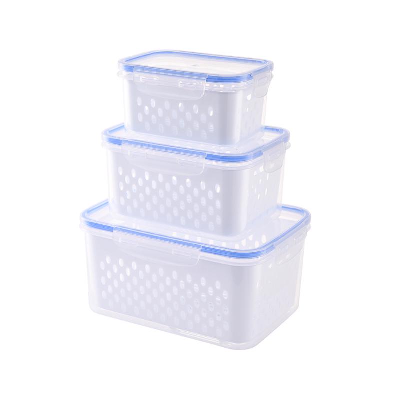Wanmeng Airtight Rectangular Transparent Food Storage Container with Lid