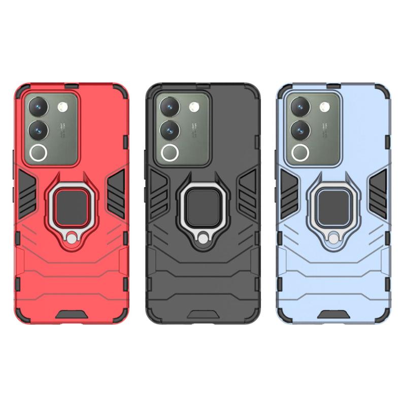 For VIVO V30 Lite 5G Back Cover Case Shockproof Armor Anti-Fall Metal Ring Holder Magnetic Protect Funda Coque Phone Cases