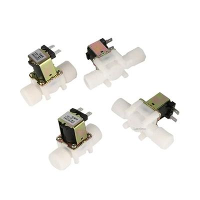 1 шт. Нормально закрытый электромагнитный клапан DC12V 24V AC220V 1/2" 3/4" Клапан управления водой Наружная резьба Пластик